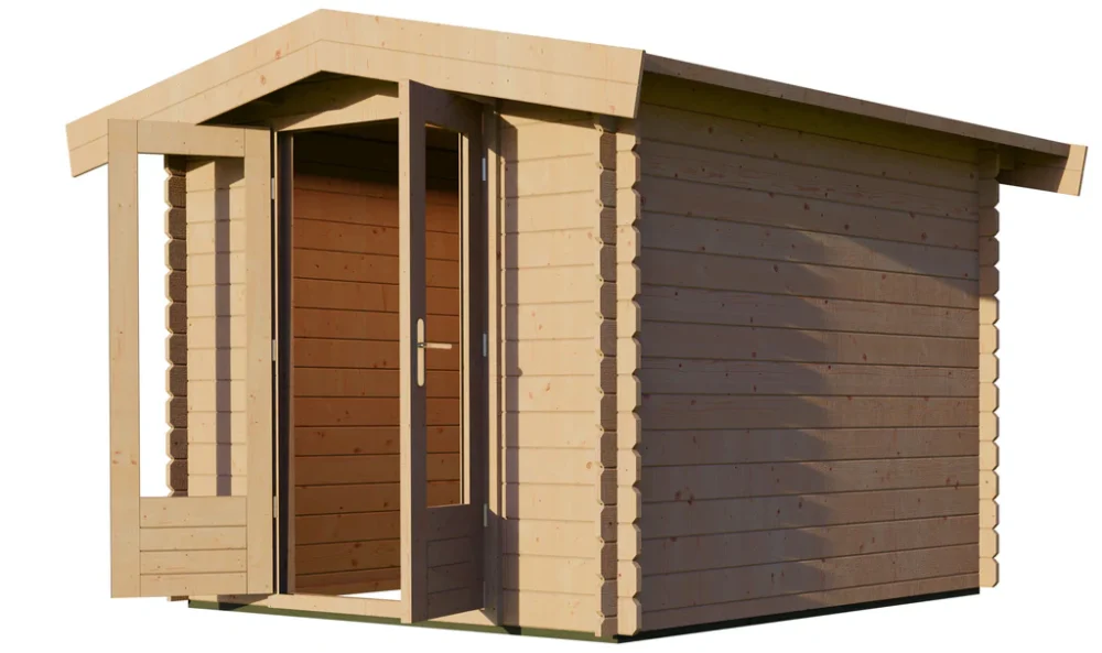 Woodpro Log Cabin 8 x 8ft Double Doors - Image 6