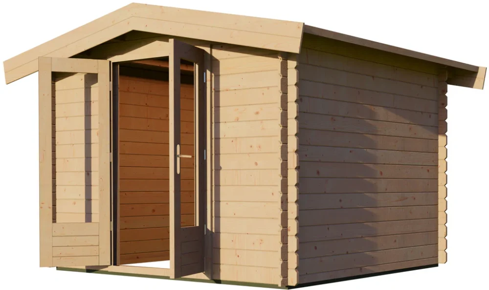 Woodpro Log Cabin 10 x 8ft Double Doors - Image 3