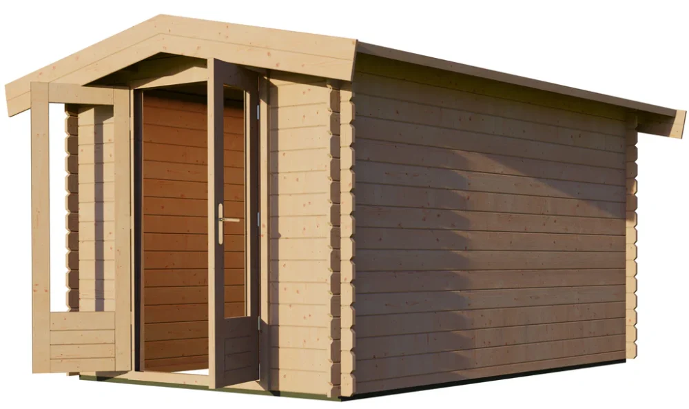 Woodpro Log Cabin 11.5 x 8ft Double Doors - Image 3