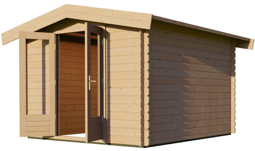 Woodpro Log Cabin 10 x 10ft Double Doors - Image 3