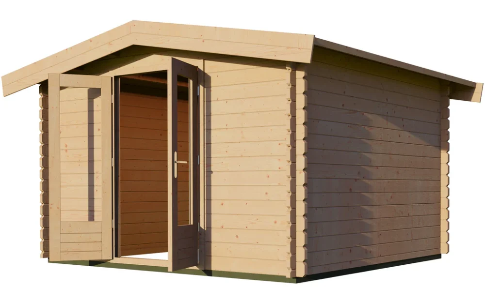 Woodpro Log Cabin 12 x 10ft Double Doors - Image 3