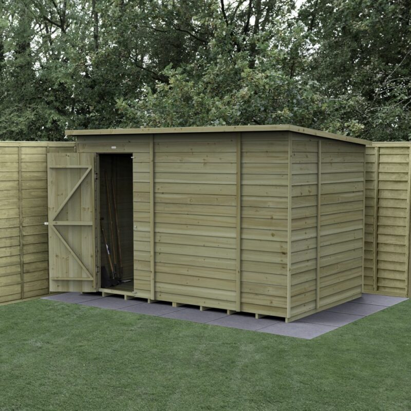 Forest 4LIFE Pent Shed 10x6 - Single Door - No Windows
