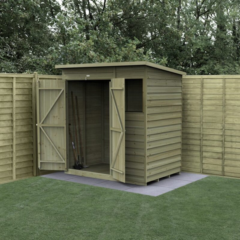 Forest 4LIFE Pent Shed 6x4 - 1 Window - Double Door