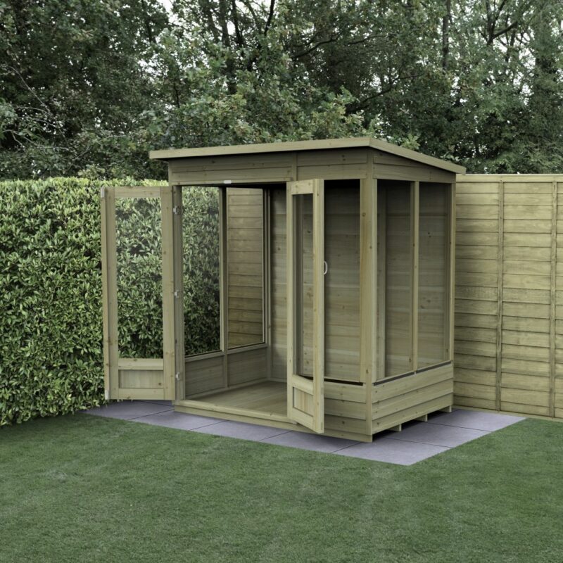 Forest 4LIFE Pent Summerhouse 6x4 - Double Door - 5 Windows