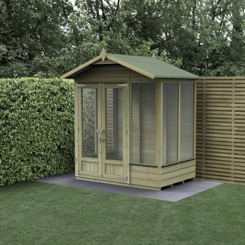 Forest Beckwood Apex Summerhouse 6x4 - Double Door - 5 Windows