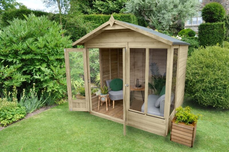 Forest Beckwood Apex Summerhouse 7x5 - Double Door - 4 Windows