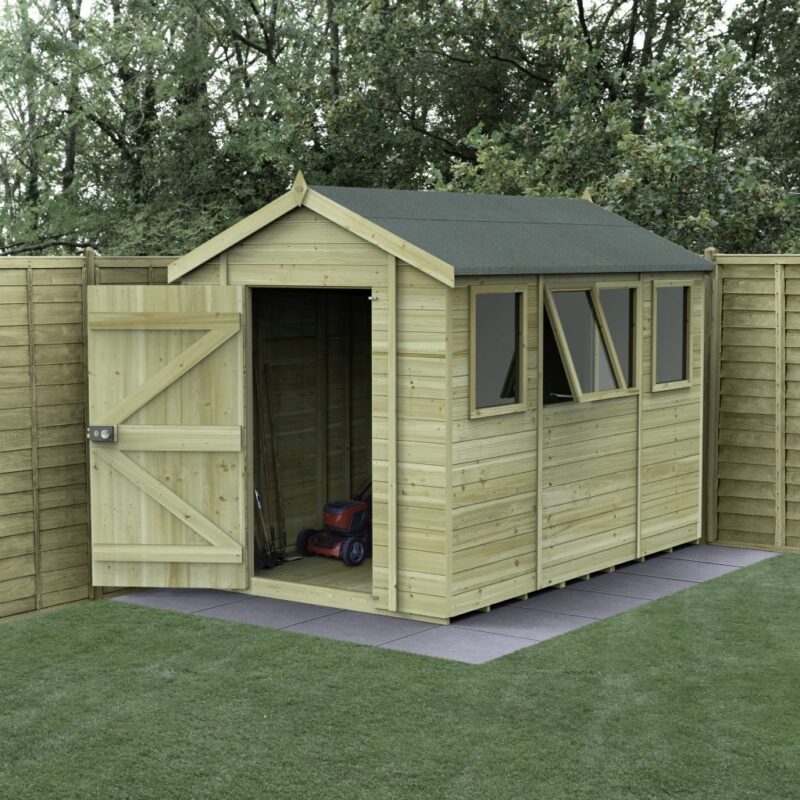 Forest Timberdale 10x6 Apex Shed - Four Windows