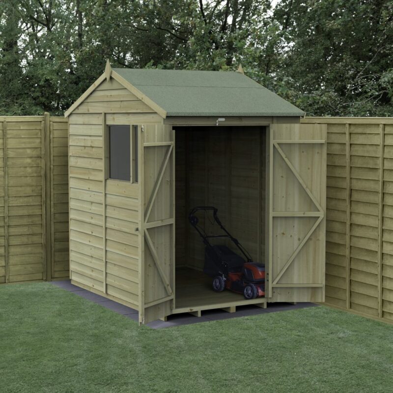 Forest 4LIFE Reverse Apex Shed 5x7 - Double Door, 2 Windows