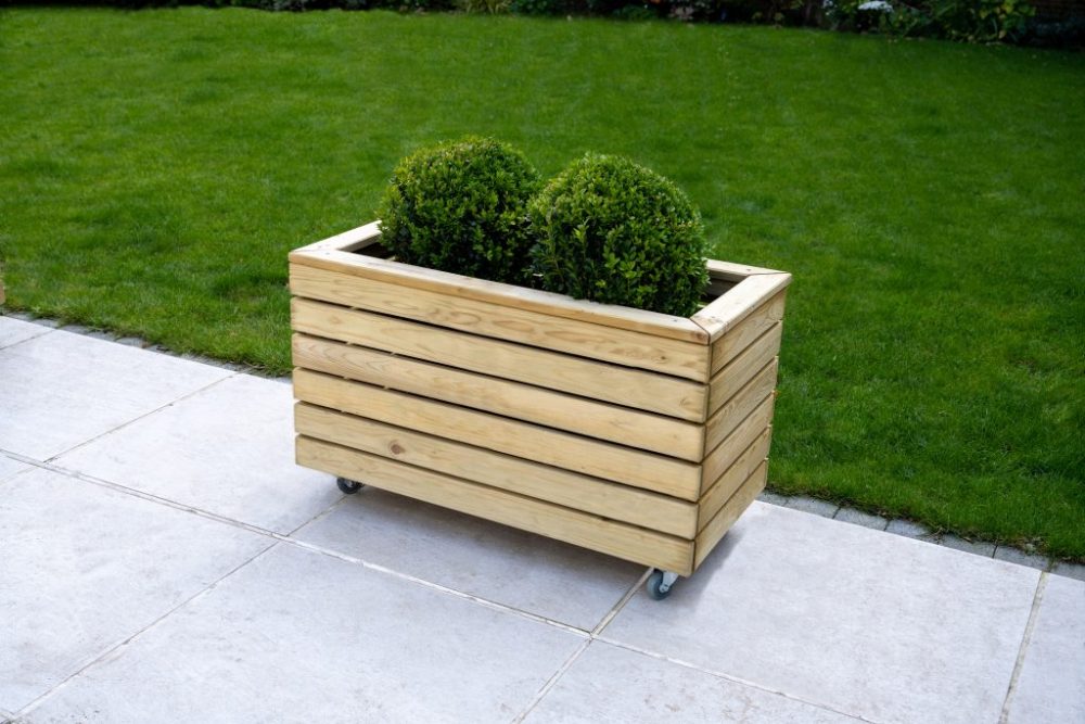 Forest Linear Planter - Double with Wheels