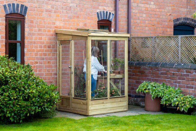 Forest Lean To Greenhouse 4 x 4 Open Back