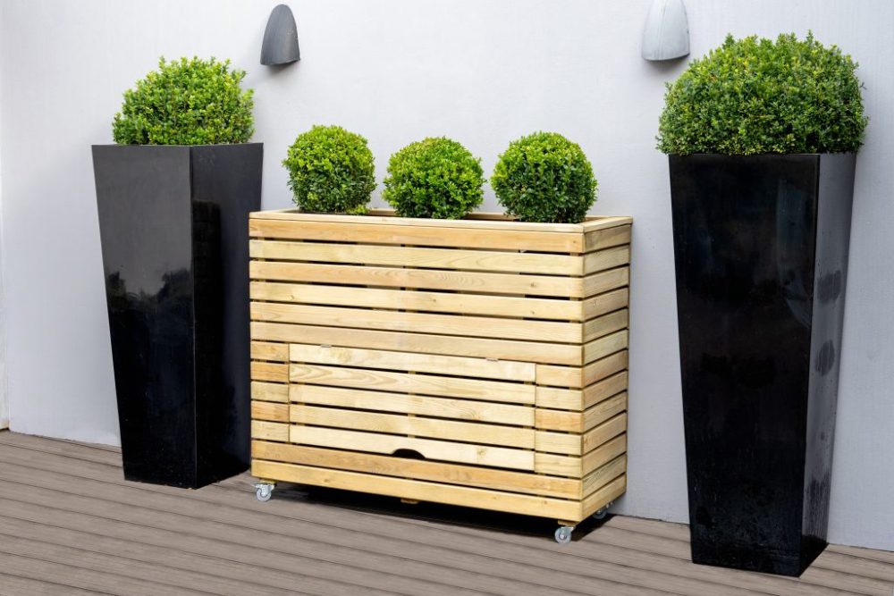 Forest Linear Planter - Tall with Wheels