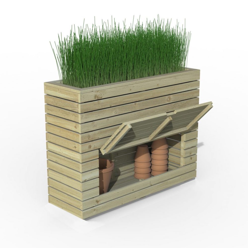 Forest Linear Planter - Tall with Storage - Image 4