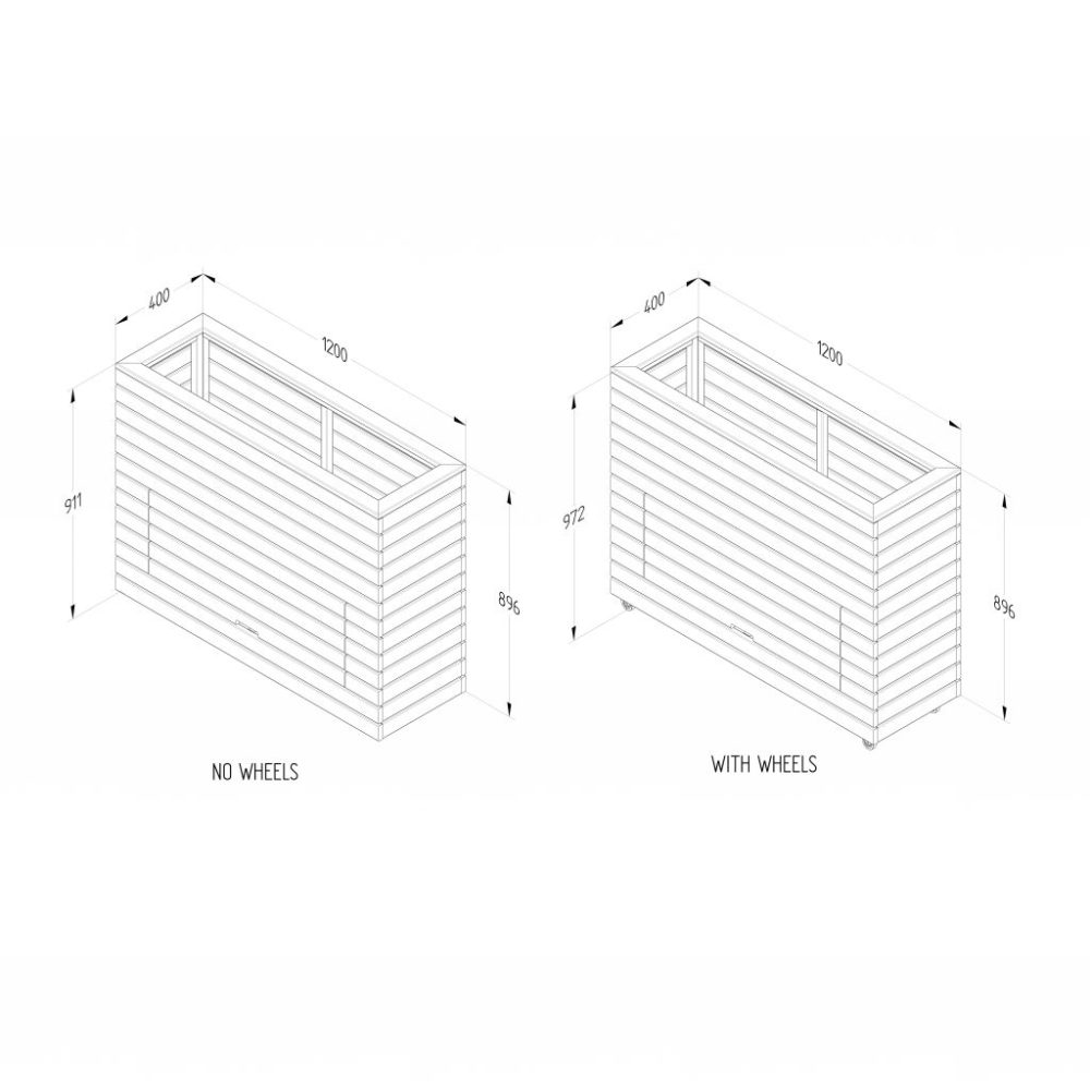 Forest Linear Planter - Tall with Storage - Image 2