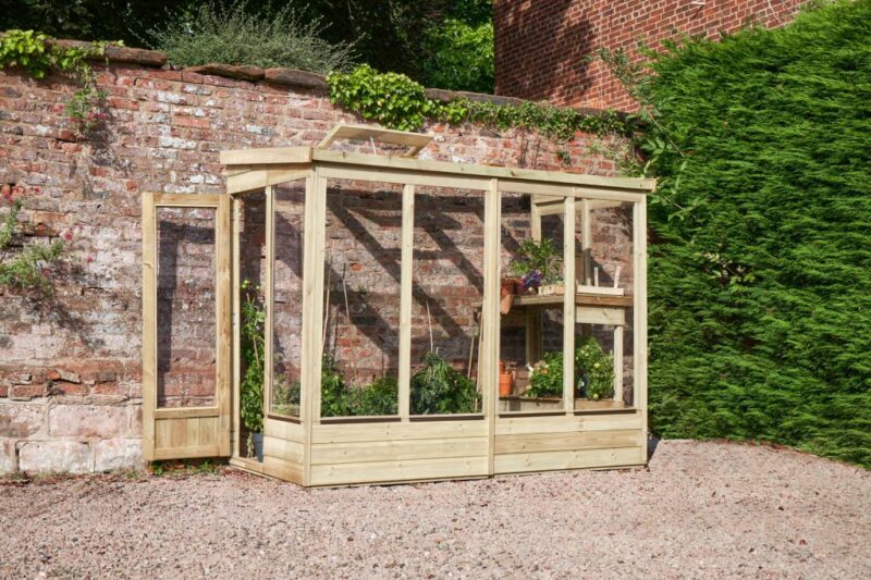 Forest Lean To Greenhouse 4 x 8 Open Back