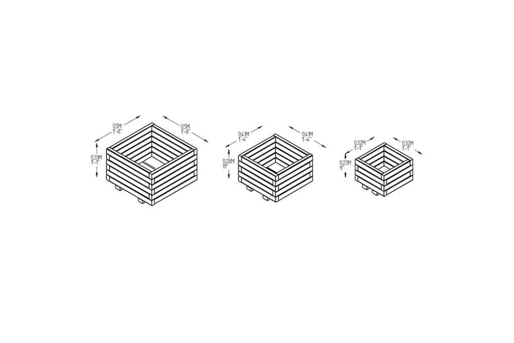 Forest Kendal Square Planter - Set of 3 - Image 4