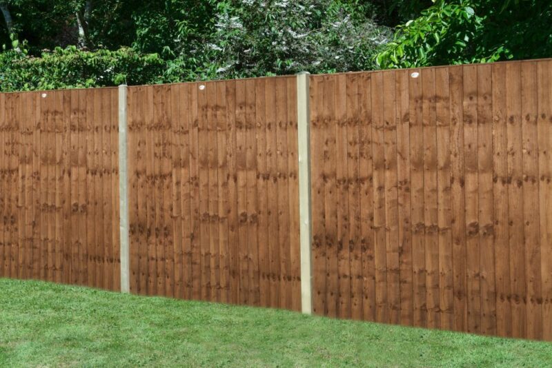 Forest Garden 6ft x 5ft (1.83m x 1.54m) Pressure Treated Brown Closeboard Fence Panel