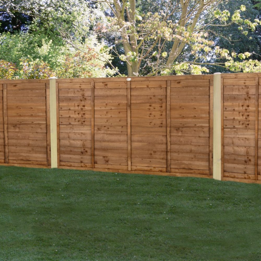Forest Garden 6ft x 4ft (1.83m x 1.22m) Brown Pressure Treated Superlap Fence Panel