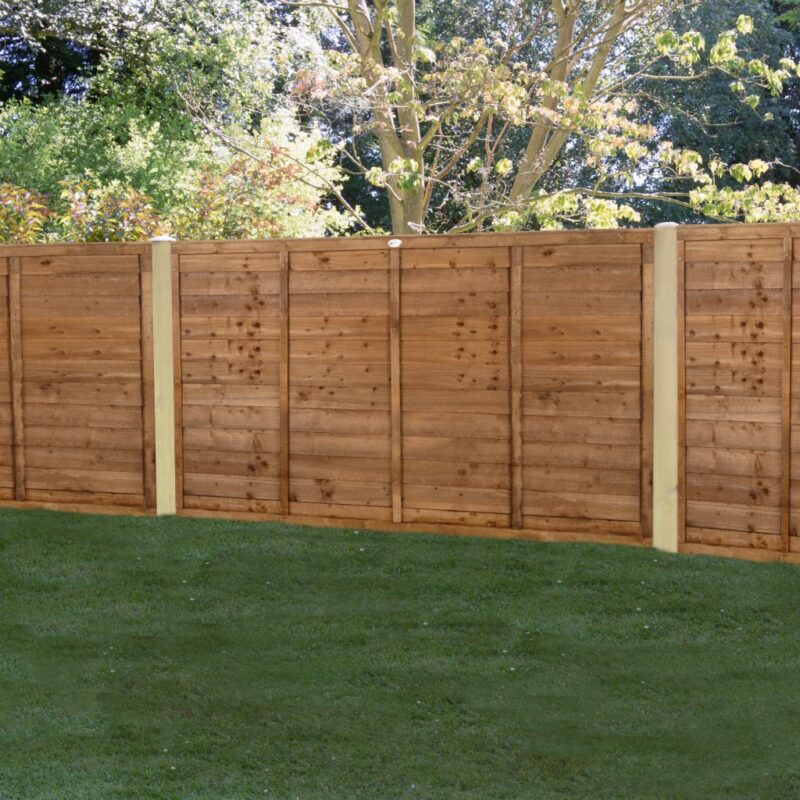 Forest Garden 6ft x 4ft (1.83m x 1.22m) Brown Pressure Treated Superlap Fence Panel