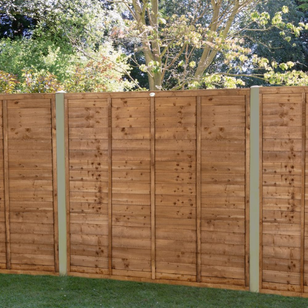 Forest Garden 6ft x 6ft (1.83m x 1.83m) Brown Pressure Treated Superlap Fence Panel