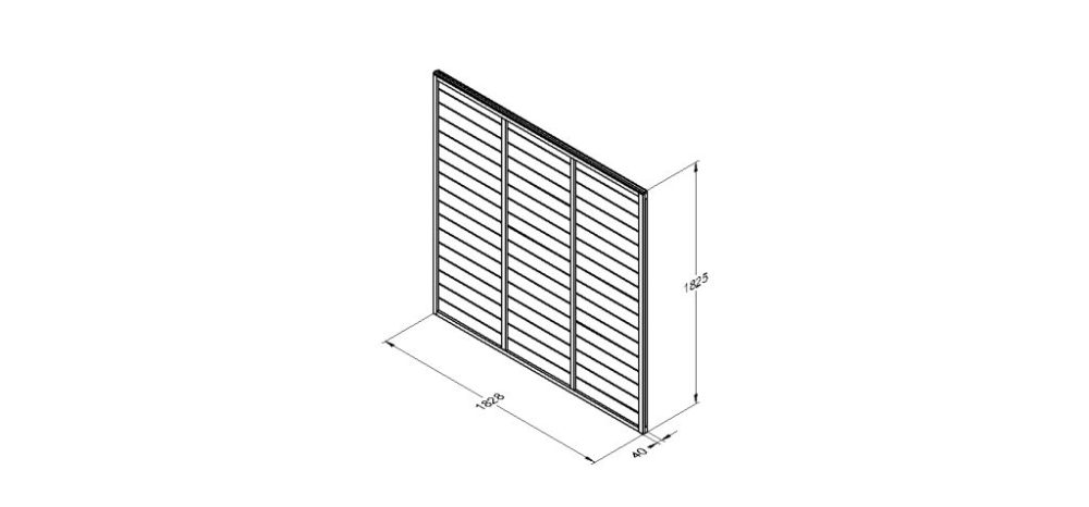 Forest Garden 6ft High x 6ft Width Overlap Fence Panel (W)1.83m (H)1.83m - Image 3