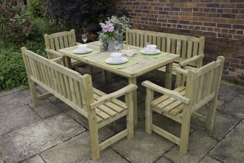 Forest Rosedene Set 2 - Benches & Chairs & Table set