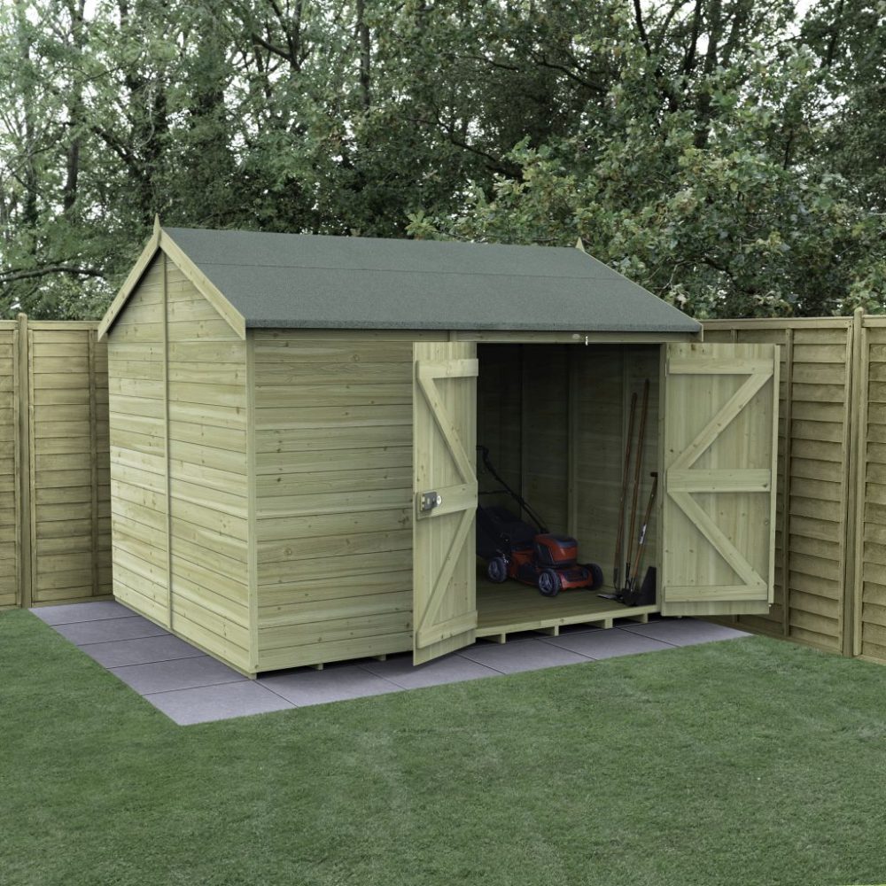 Timberdale Timberdale 10x8 Reverse Apex Shed No Window - Double Door