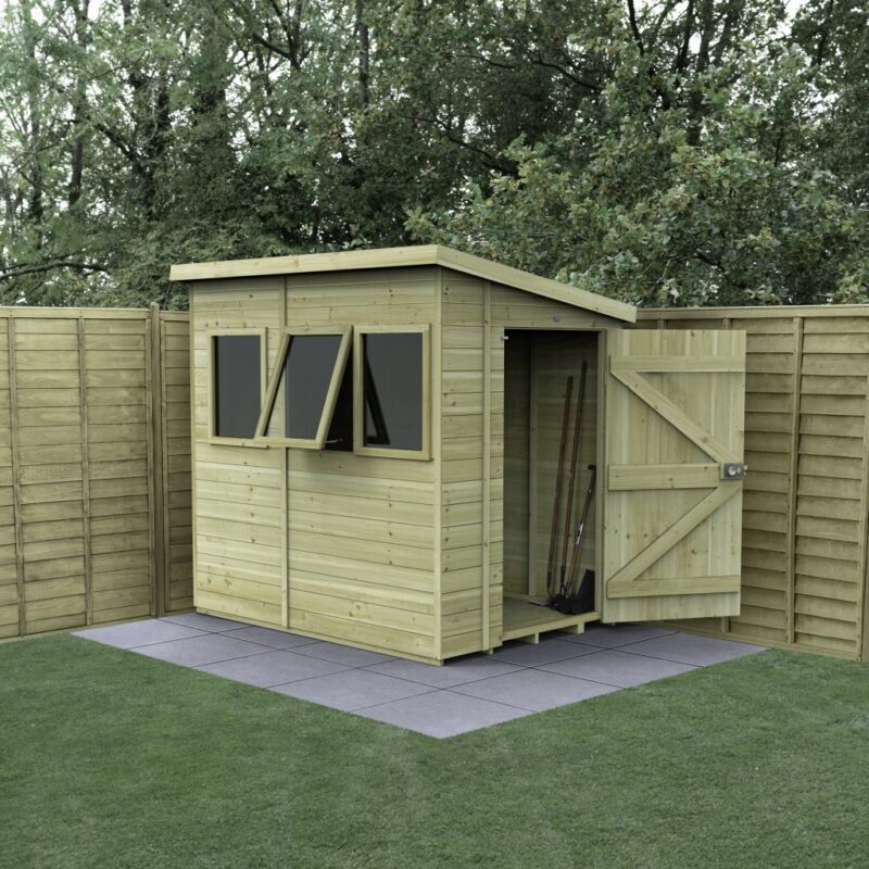 Forest Timberdale 7x5 Pent Shed - Three Windows