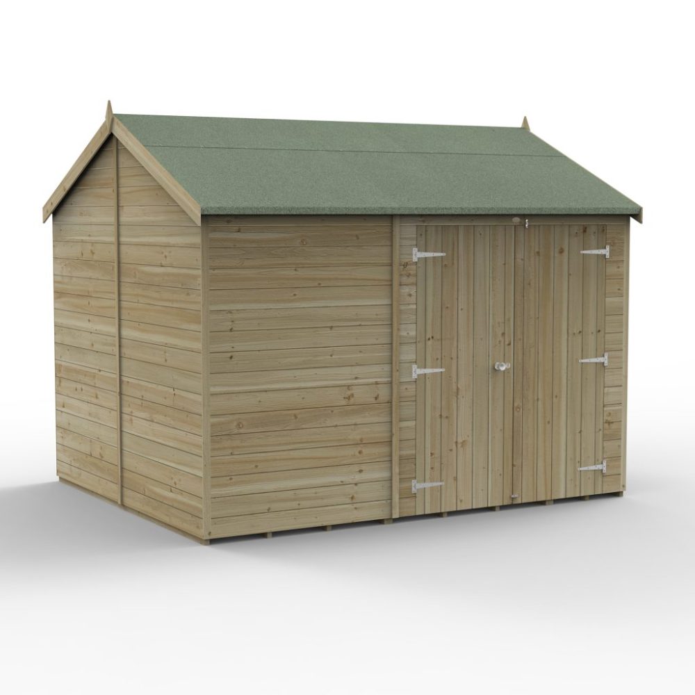 Timberdale Timberdale 10x8 Reverse Apex Shed No Window - Double Door - Image 2