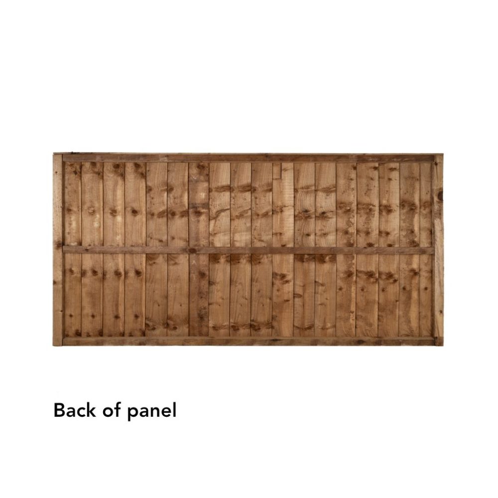 Forest Garden 6ft x 3ft (1.83m x 0.93m) Pressure Treated Brown Closeboard Fence Panel - Image 5