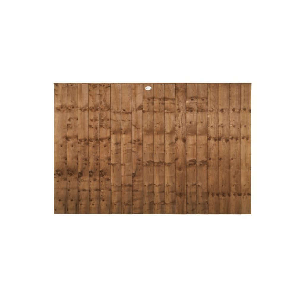 Forest Garden 6ft x 4ft (1.83m x 1.23m) Pressure Treated Brown Closeboard Fence Panel - Image 2