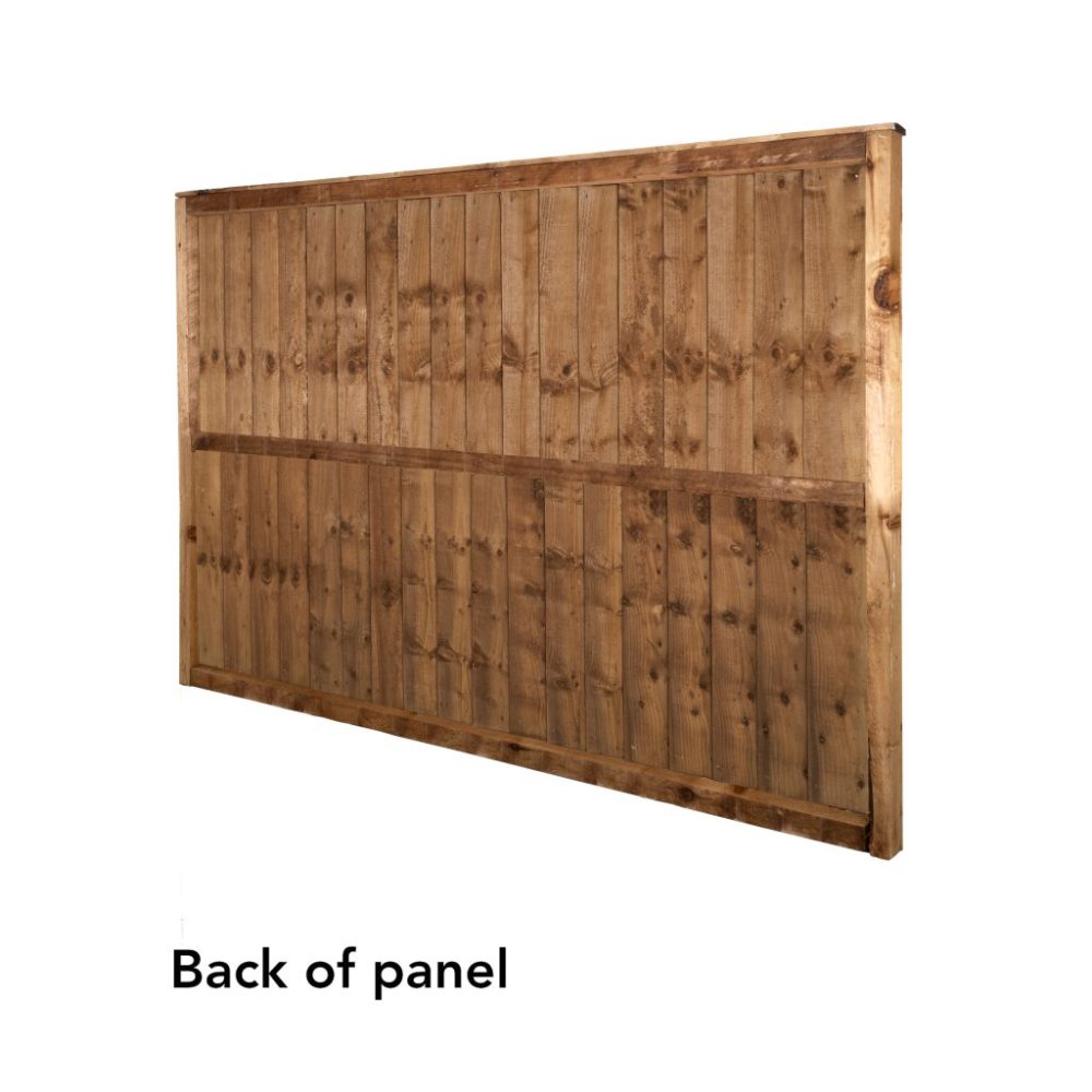Forest Garden 6ft x 4ft (1.83m x 1.23m) Pressure Treated Brown Closeboard Fence Panel - Image 5