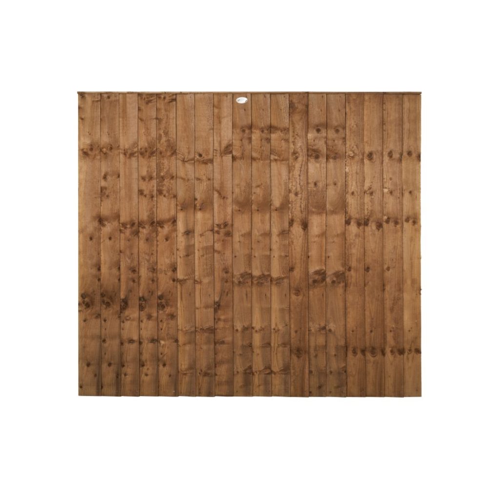 Forest Garden 6ft x 5ft (1.83m x 1.54m) Pressure Treated Brown Closeboard Fence Panel - Image 2