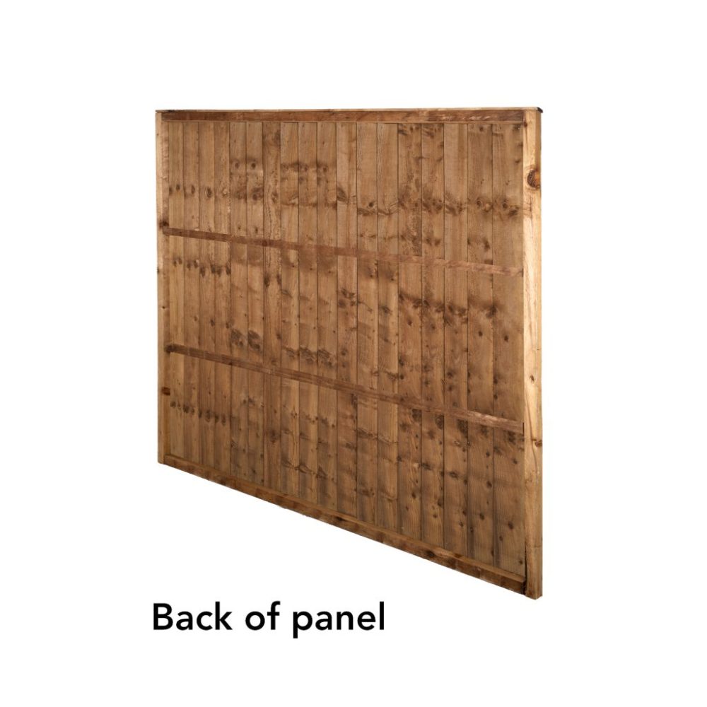 Forest Garden 6ft x 5ft (1.83m x 1.54m) Pressure Treated Brown Closeboard Fence Panel - Image 4