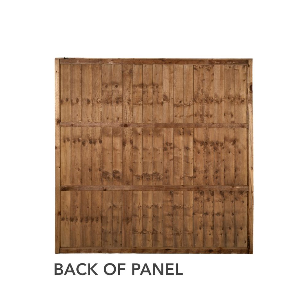 Forest Garden 6ft x 6ft (1.83m x 1.83m) Pressure Treated Brown Closeboard Fence Panel - Image 5
