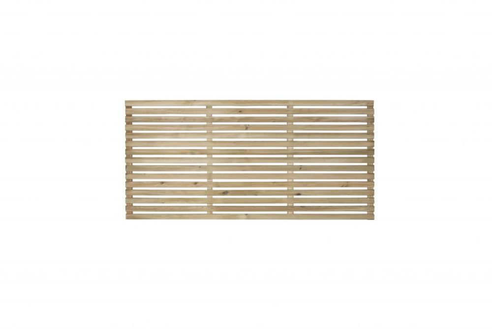 Forest Garden 6ft x 3ft (1.8m x 0.9m) Pressure Treated Contemporary Slatted Fence Panel - Image 4