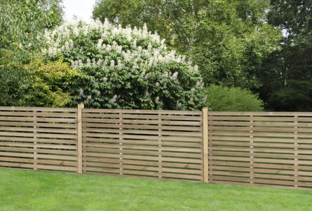 Forest Garden 6ft x 3ft (1.8m x 0.9m) Pressure Treated Contemporary Slatted Fence Panel - Image 5