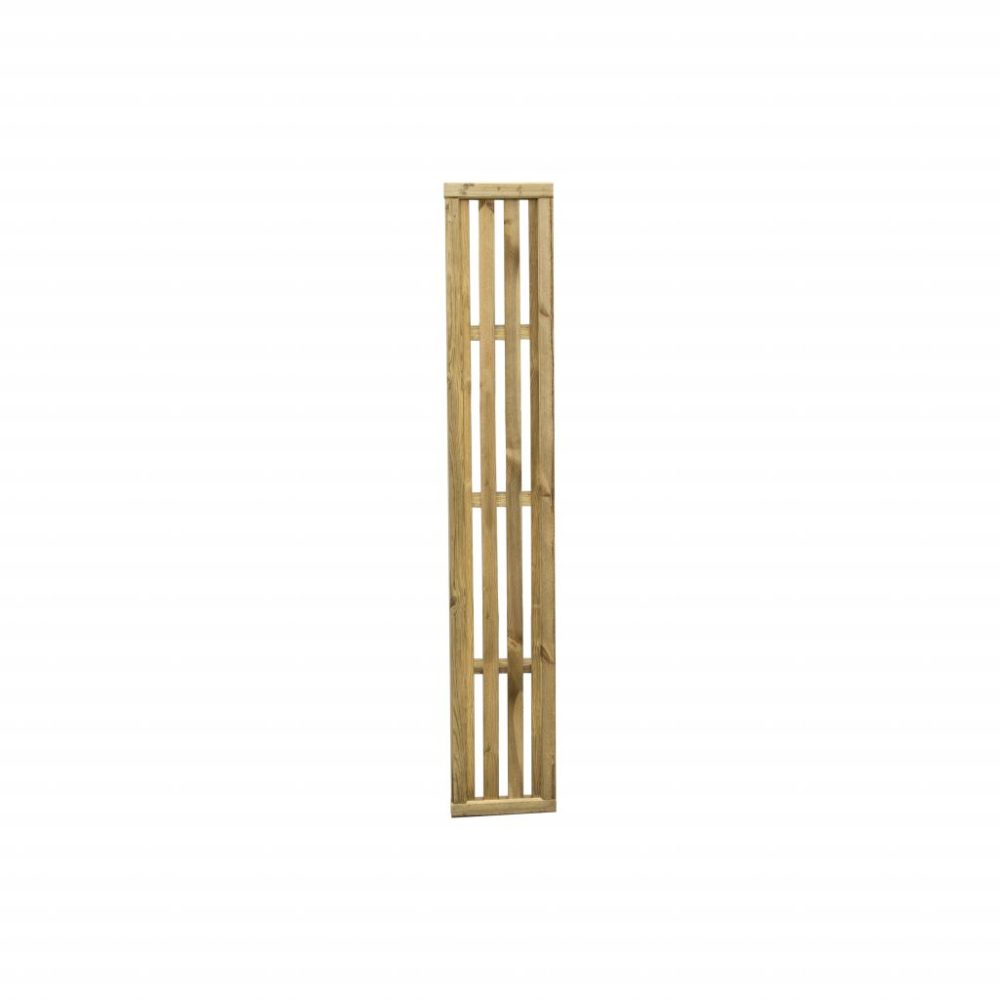 Forest Garden 1.8m x 0.3m Pressure Treated Vertical Slatted Screen - Image 5