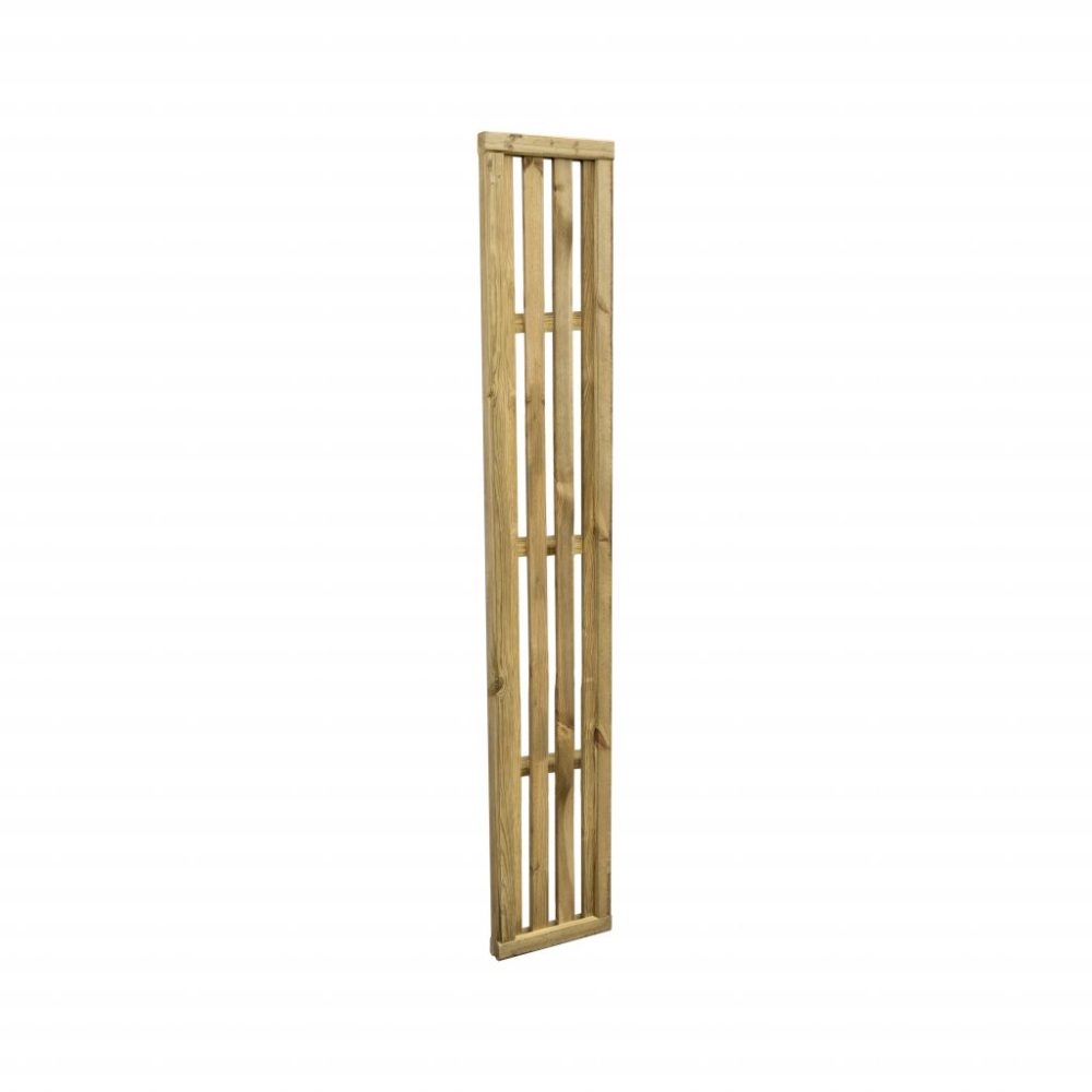 Forest Garden 1.8m x 0.3m Pressure Treated Vertical Slatted Screen - Image 4
