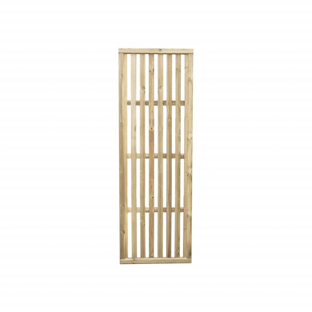 Forest Garden 1.8m x 0.6m Pressure Treated Vertical Slatted Screen - Image 4
