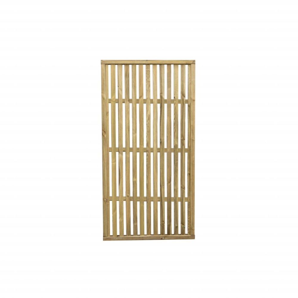 Forest Garden 1.8m x 0.9m Pressure Treated Vertical Slatted Screen - Image 5