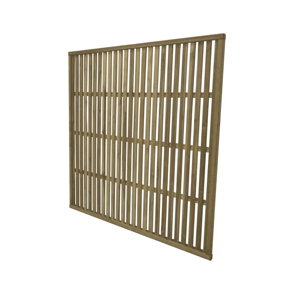 Forest Garden 1.8m x 1.8m Pressure Treated Vertical Slatted Screen - Image 5
