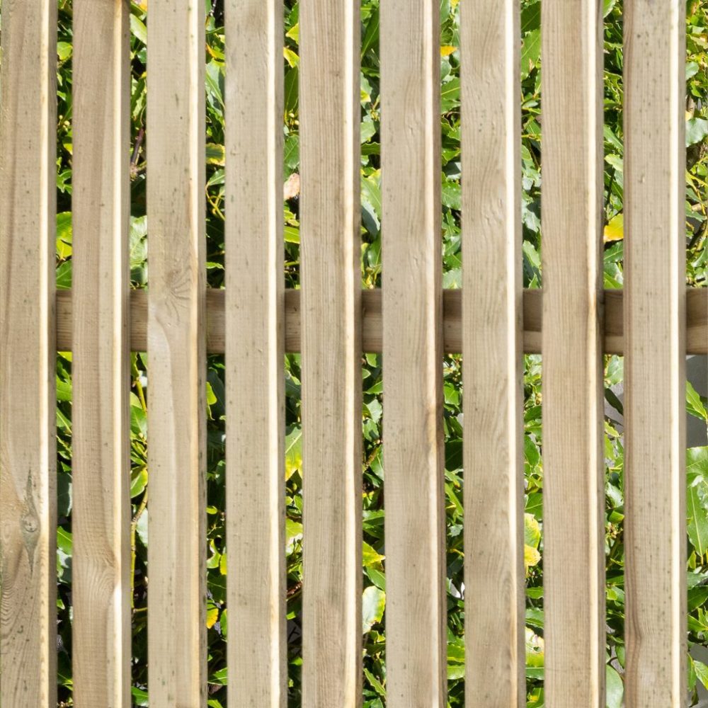 Forest Garden 1.8m x 1.8m Pressure Treated Vertical Slatted Screen - Image 4