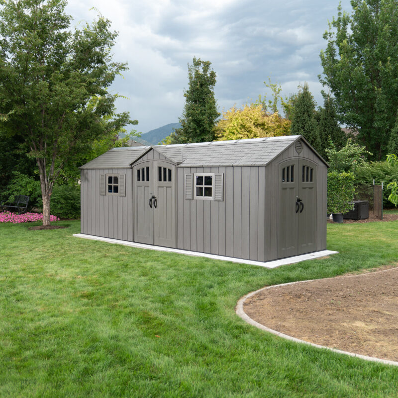 Lifetime 20ft x 8ft Garden Shed - Heavy Duty Outdoor HDPE Plastic Unit