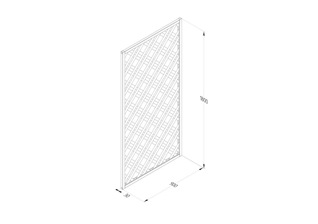 Forest Garden Grey Painted Lattice 0.9M - Image 4