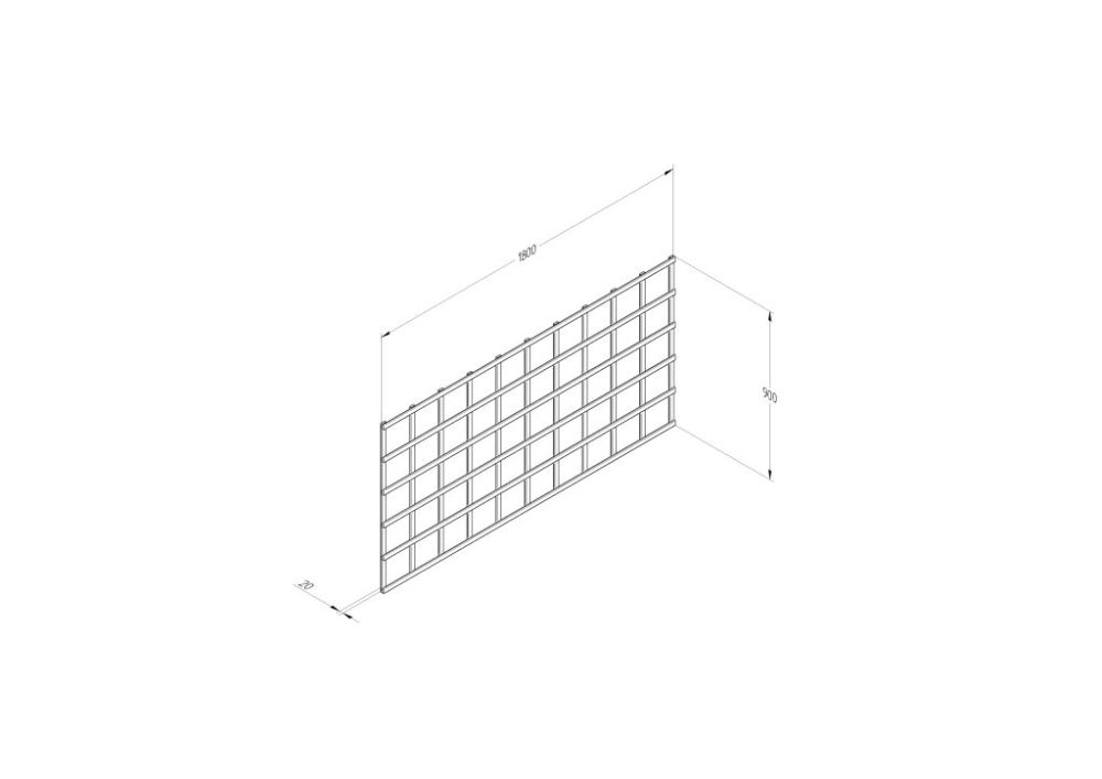 Forest Garden 6ft x 3ft Traditional Square Garden Trellis - Image 3