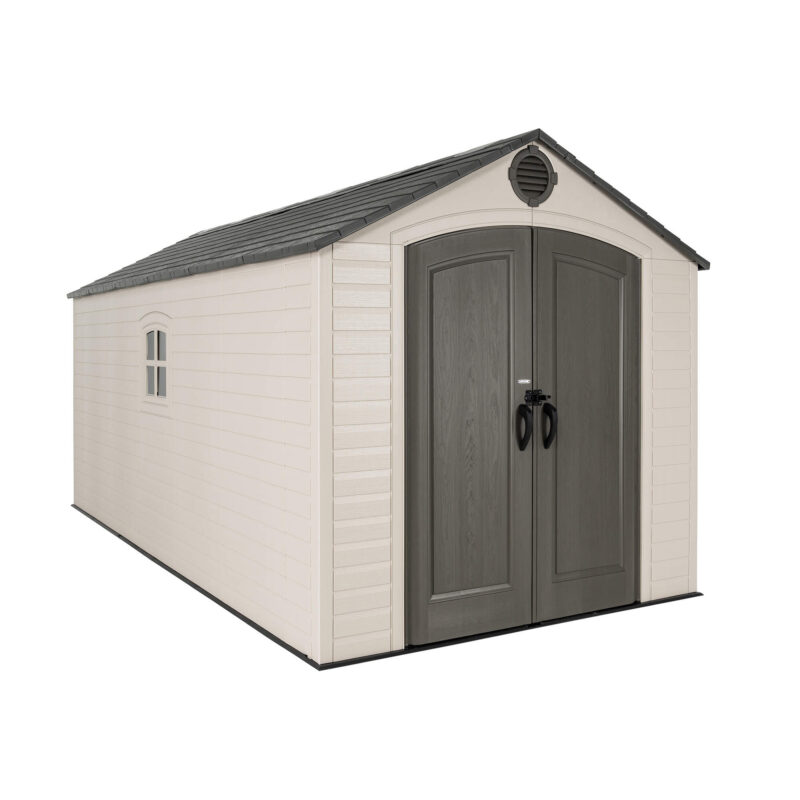 Lifetime 8ft x 15ft Garden Shed - Heavy Duty Outdoor HDPE Plastic Unit
