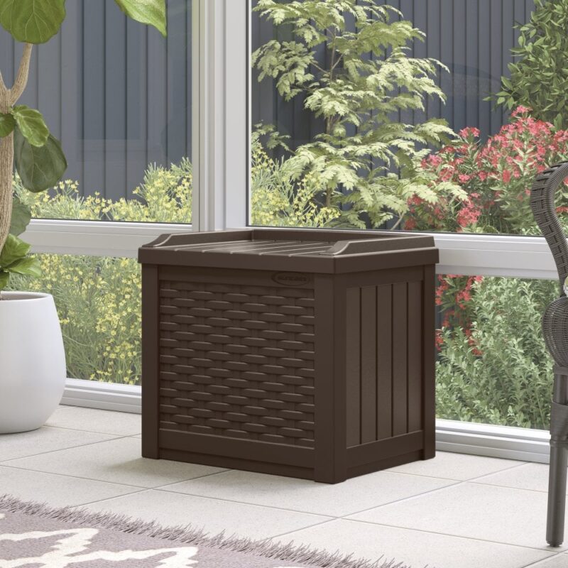 Suncast Georgia 83L Outdoor Storage Box - Java Brown