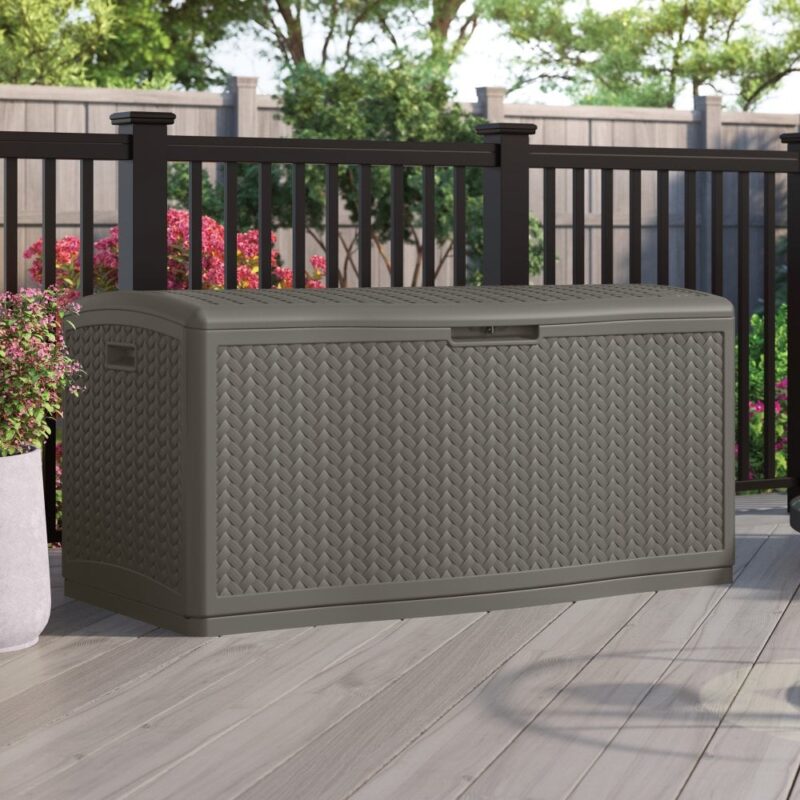 Suncast Minnesota 469L Outdoor Storage Box - Stone Grey