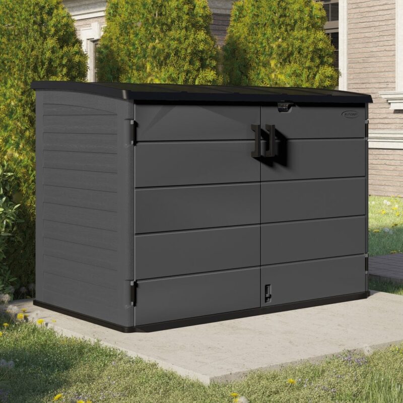 Suncast Moda Stow-Away Large Store Outdoor Storage Unit - Peppercorn Grey