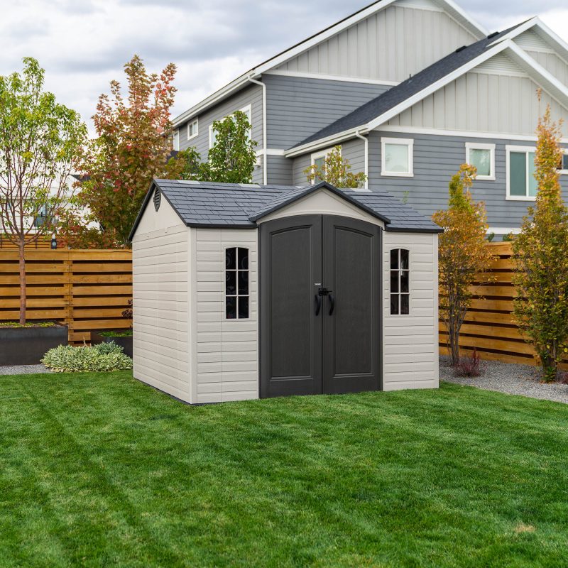 Lifetime 10ft x 8ft Garden Shed - Heavy Duty Outdoor HDPE Plastic Unit - 60393